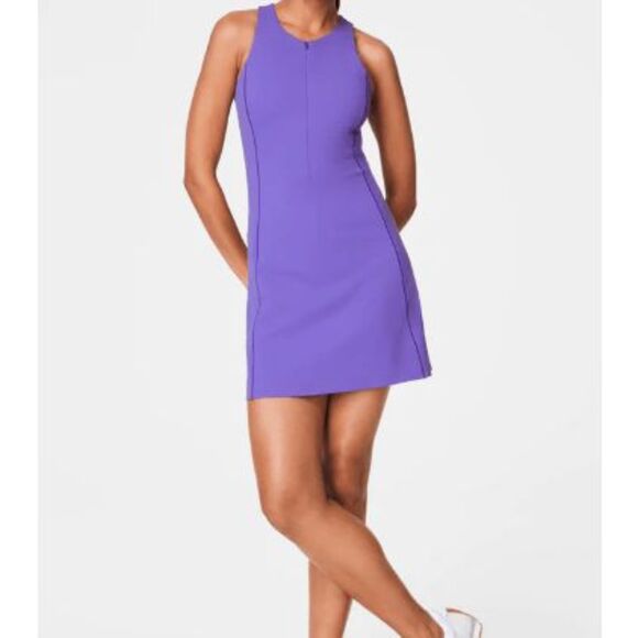 SPANXshape™ Get Moving Zip Front Dress- Vibrant Lilac- Size L - Picture 1 of 8
